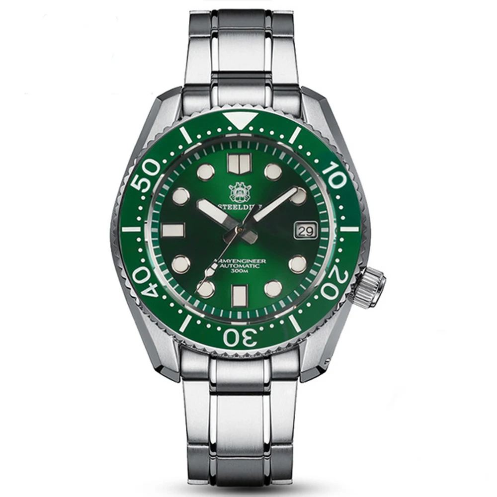 

STEELDIVE 1968 Automatic Watches NH35A Sapphire Dive 300m All In One 316L Steel C3 Super Luminous Automatic Mechanical Watch Men