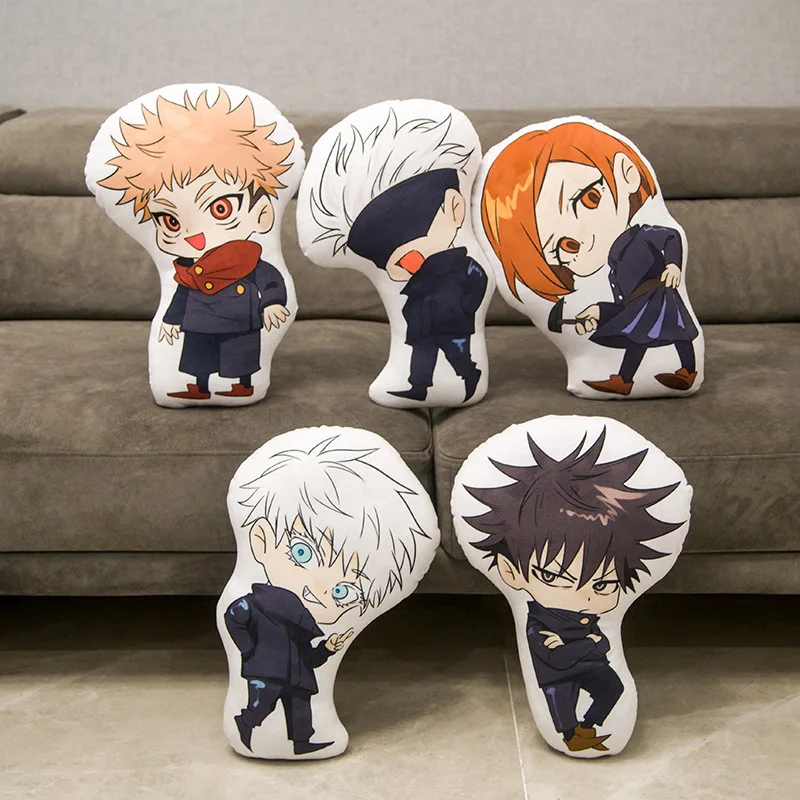 

Anime Jujutsu Kaisen Gojo Plush Cosplay Itadori Fushiguro Sukuna Kugisaki Kawaii Cute Toy Cushion Fans Gift Props