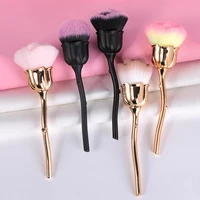 makeup brush rose flower pattern ergonomics handle skin friendly soft rose shape flower cosmetic brush for beauty