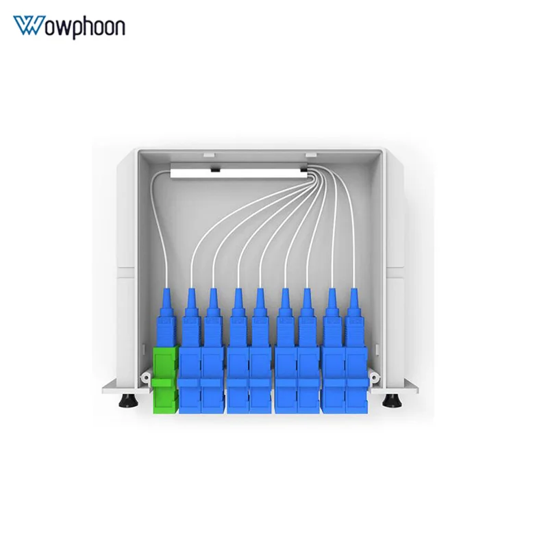 SC UPC 1x8 волоконно оптический разветвитель plc коробка FTTH PLC сплиттер плоский