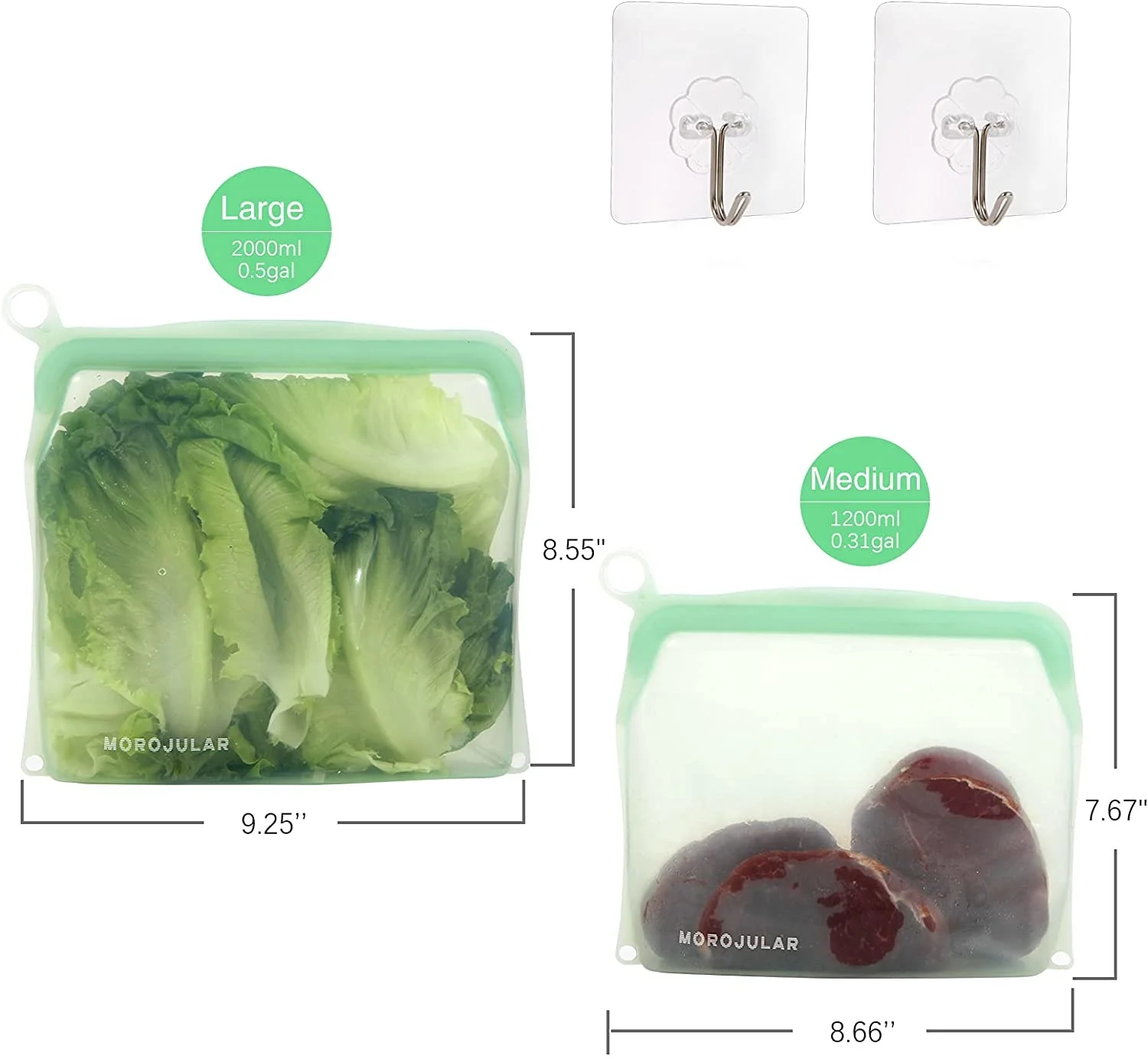 Многоразовые силиконовые пакеты для хранения пищи герметичные посудомоечных