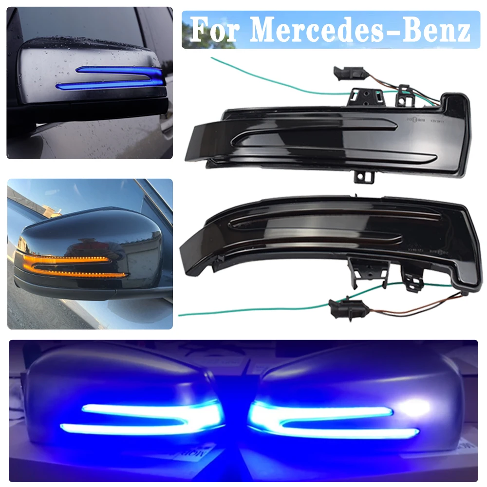 

2pcs For Mercedes Benz CLS Class W218 2011-2017 Dynamic Blinker LED Turn Signal Side Mirror Lights Indicator