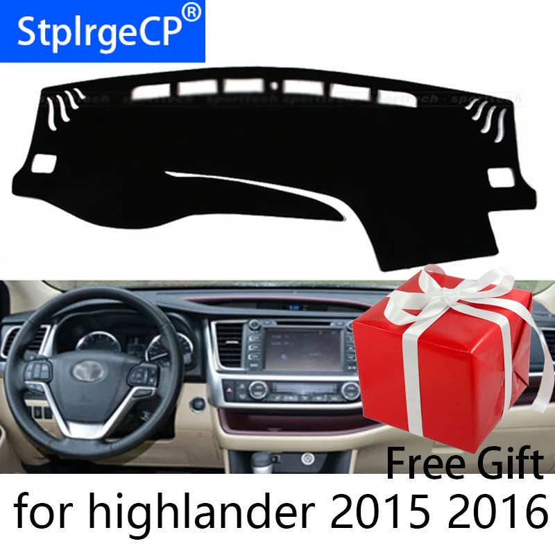 

Коврик для приборной панели для Toyota Highlander 2015, 2016, защитный коврик, накидка, подушка, наклейка для интерьера, аксессуары для стайлинга автомоб...