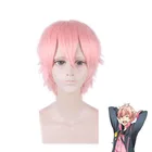 KISARAGI KOI парик для косплея вечеринки универсальные Короткие Розовые синтетические волосы для мужчин аниме анимация tsukiuta парики + шапочка для парика