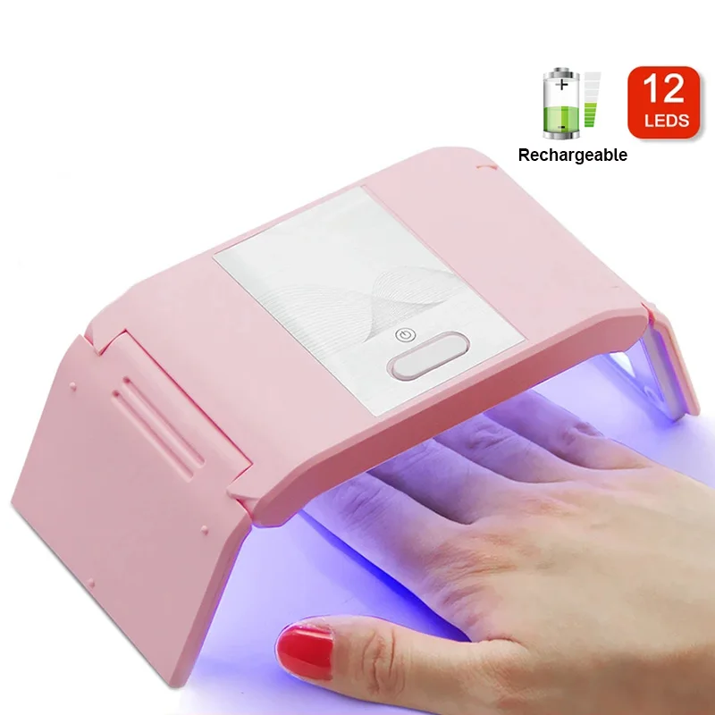 

Rechargeable Nail Lamp UV LED with Battery Gel Polish Dryer Foldable LED Light Cordless Manicure Lamps Wireless Nail LED Lamp
