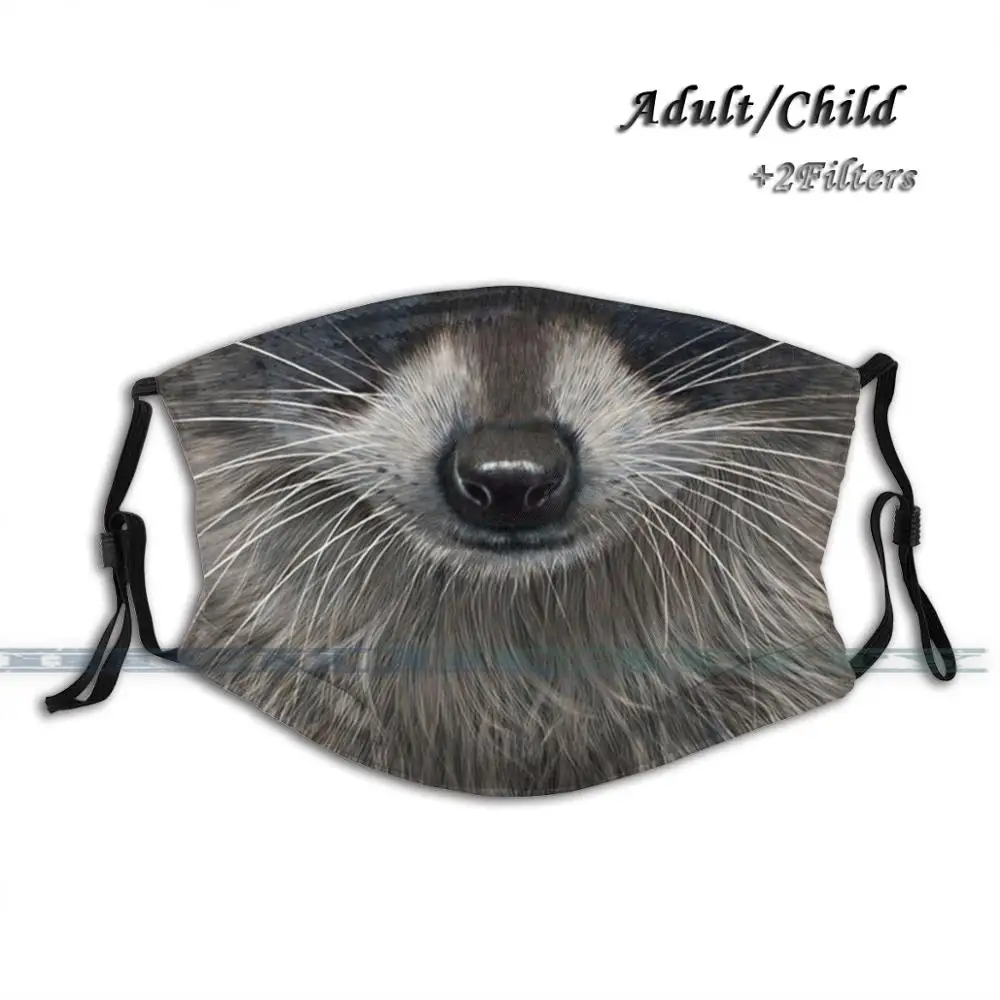 

Mens Womens Cute Face Raccoon 3D Gift Reusable Face Mask, Adjustable Washable Replaceable Fashion Fase Masks Face Raccoon 3D