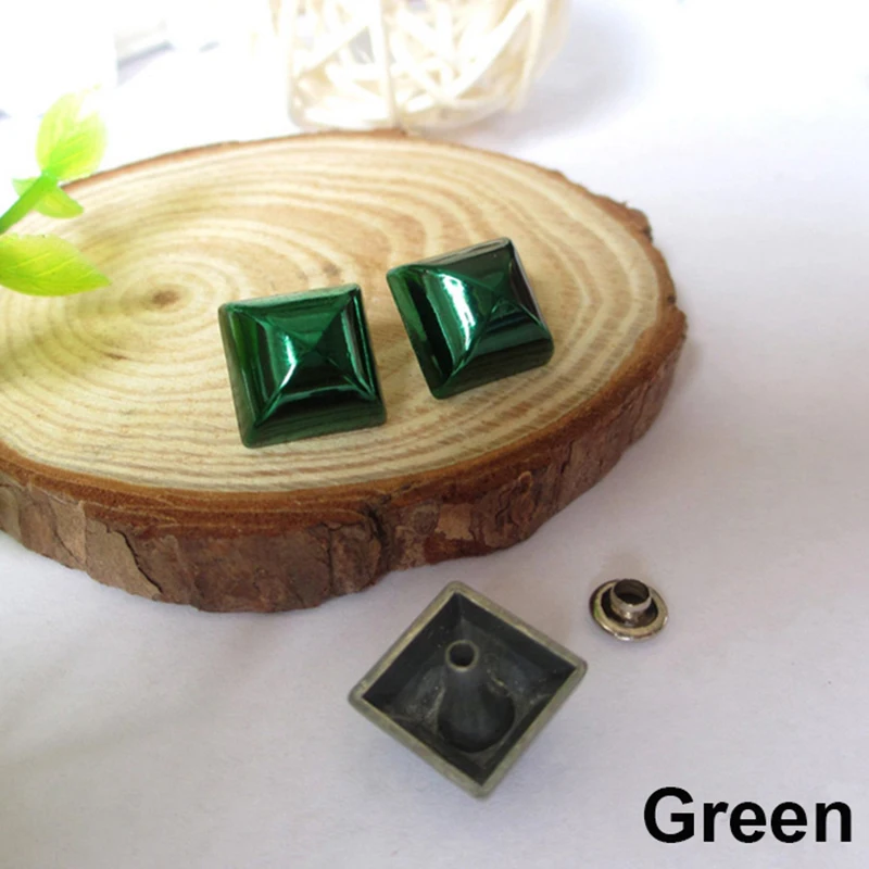 Цветные палатки с пирамидой Квадратные браслеты заклепками шпильки для кожаного