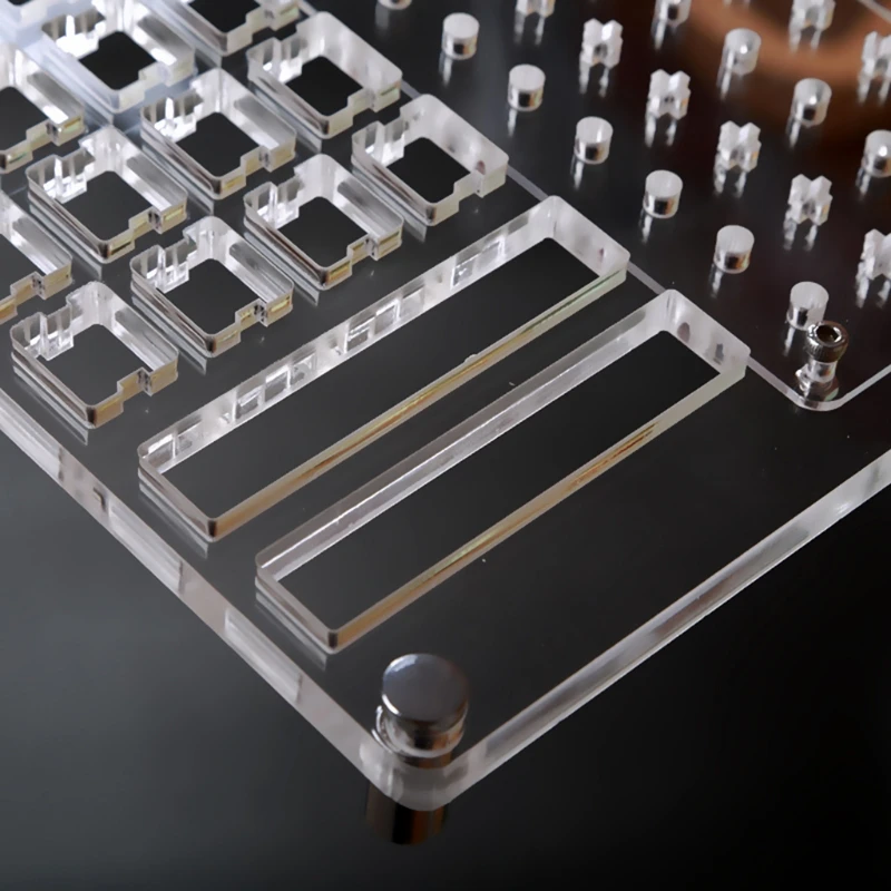 

36-Hole Board For Lubricating Switch Mechanical Keyboard Switch Tester Base DIY Tool Double Layer Acrylic