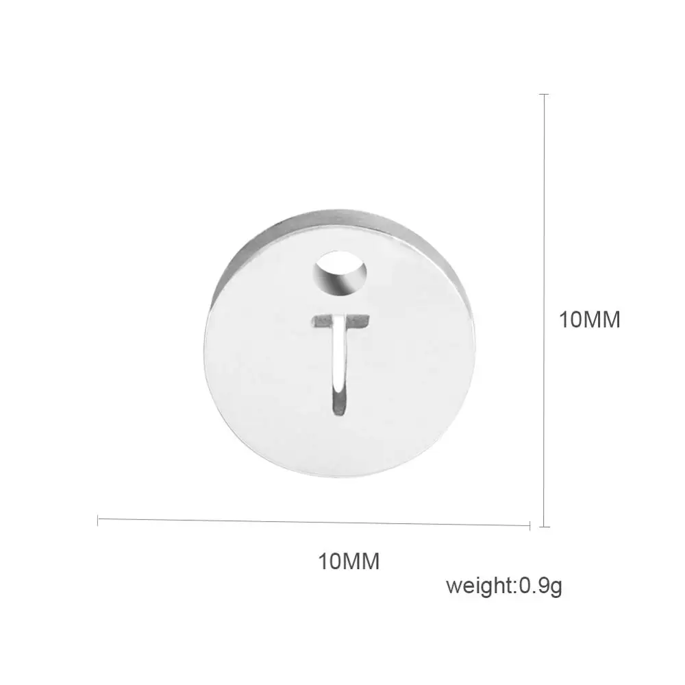 MYLONGINGCHARM 10 мм A Z буквы вырез амулеты 26 шт 1 набор из нержавеющей стали Алфавит