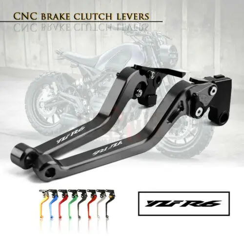 

Brake Handle Bar Lever CNC Aluminum Long Adjustable Brake Clutch Levers For YAMAHA YZF600 YZF R6 2005-2016