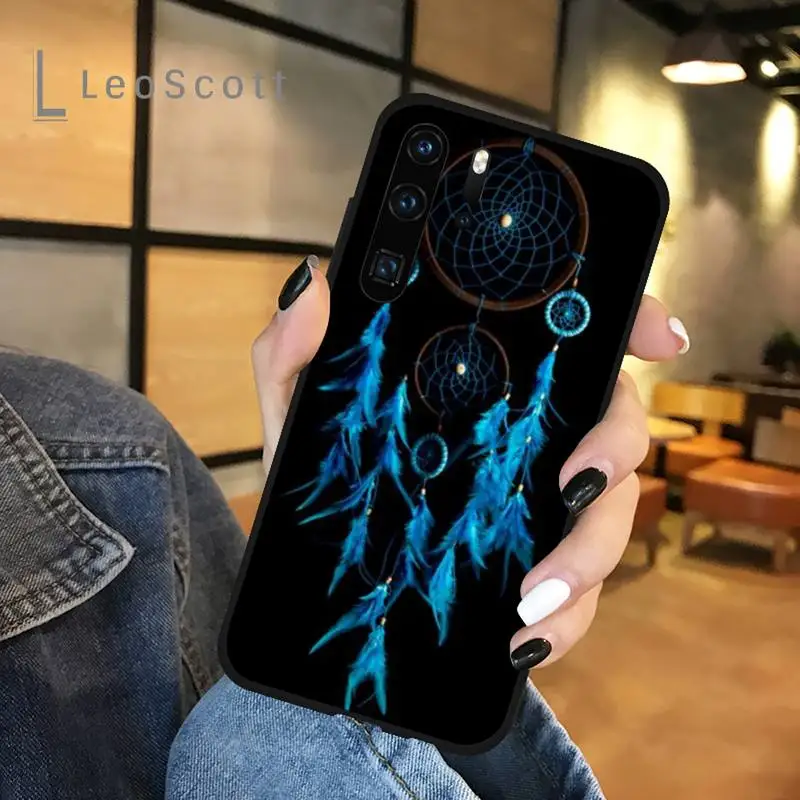 

Dream Wings Wind Chimes Feather Phone Case For Huawei P 20 30 40 lite pro smart 2019 honor 10 i lite 8x nova 5t mate 20 pro