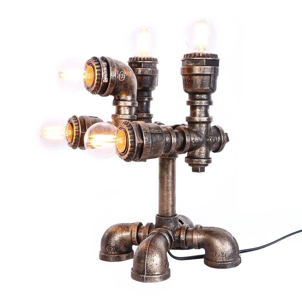 Промышленная настольная лампа водопровод Настольная бар декоративный