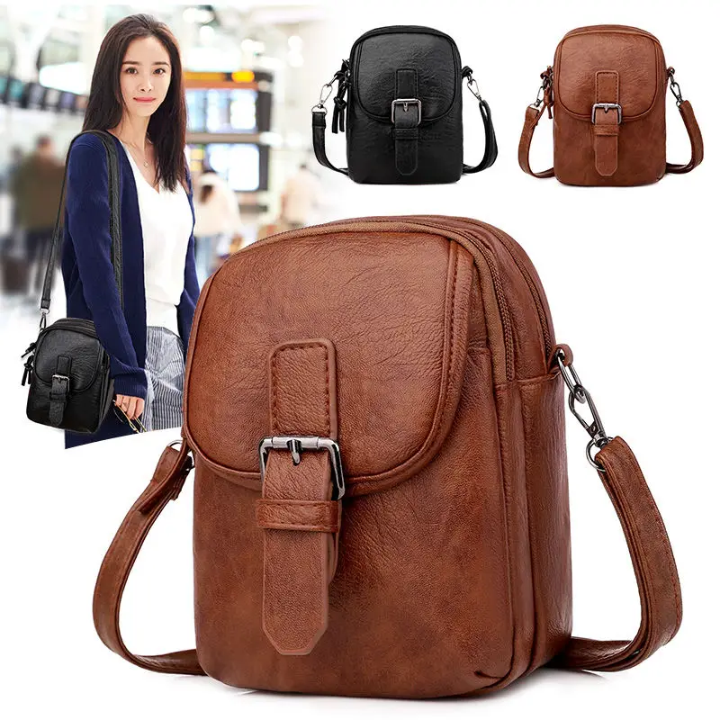 

Vintage Bags for Women 2020 All-Matching Shoulder Messenger Small Bags Ladies Soft PU Leather Phone Bag Fashionable Purses