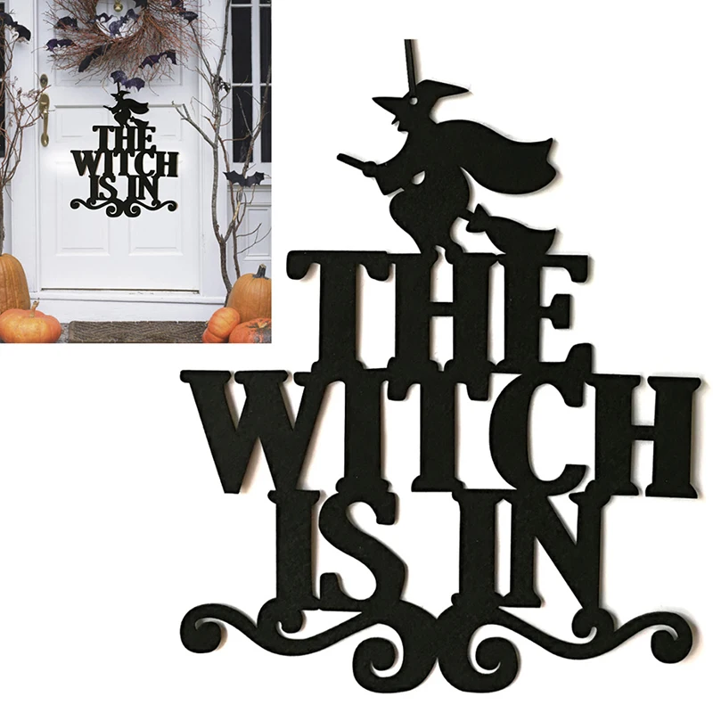 Дверь на хэллоуин висячая ведьма домашняя школа офис вечеринка дверь украшение в