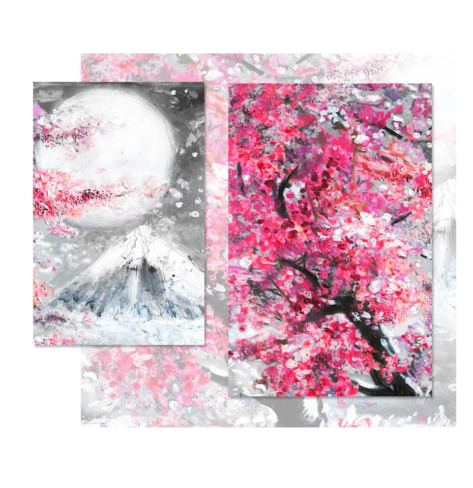 Крепление Fuji Cherry Blossom пейзаж Япония холст настенная живопись искусство плакат масляные принты картины для гостиной кухни домашний декор