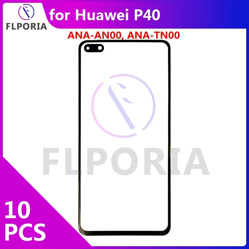 

10pcs/Lot for Huawei P40 Front Glass Touch Glass Lens Outer Touch Screen Glass for Huawei ANA-AN00 ANA-TN00 Phone Repair Parts