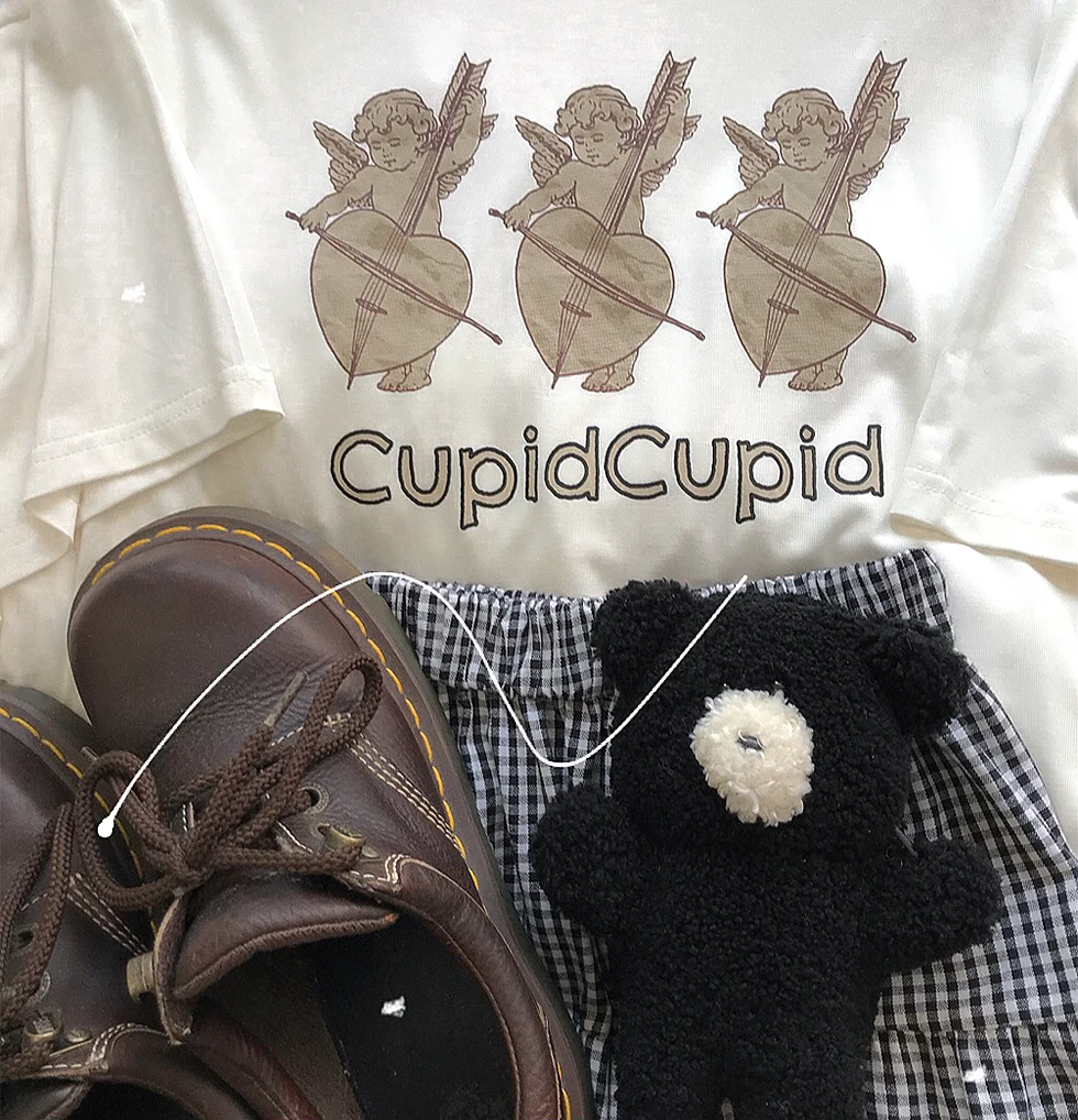 Футболка женская свободного покроя с принтом милого медведя простая рубашка