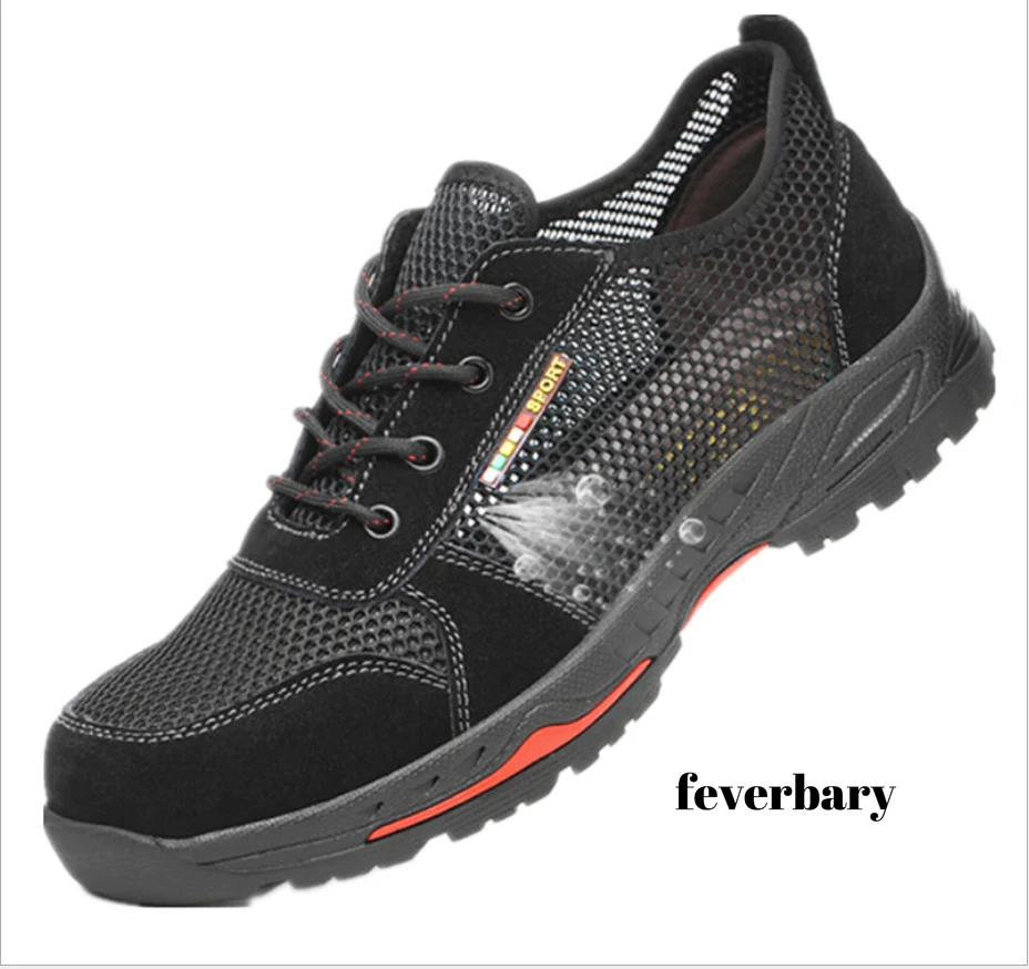 

Рабочая обувь, дышащие ботинки со стальным носком, легкие защитные рабочие ботинки на воздушной подушке, нескользящие для мужчин, женщин, му...