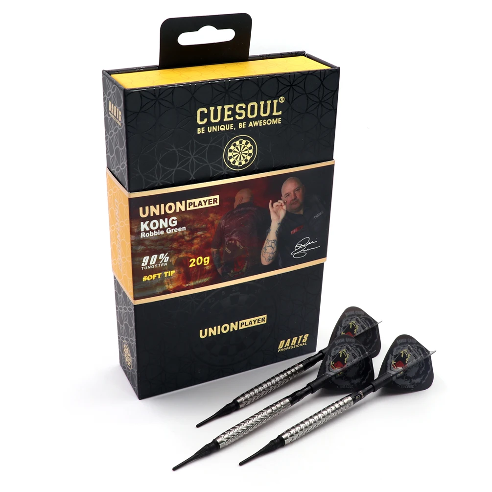 CUESOUL Robbie 'KONG' Green 20g 90% Tungsten Soft Tip Dart Set