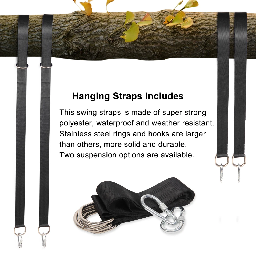 

Outdoor 1M 40inch Saucer Rotate Tree Nest Swing 900D 600lbs Flying Giant Rope Round Swing Camping Kids Game Gift