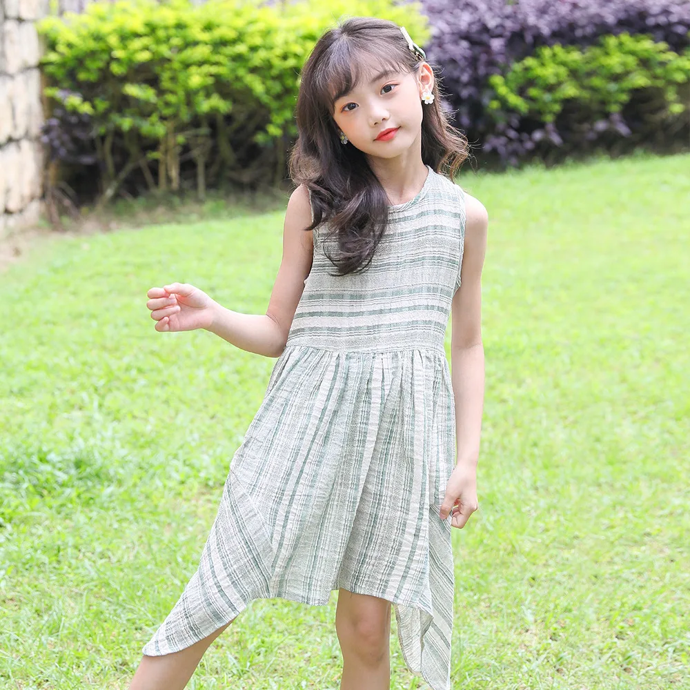 Детское Повседневное платье без рукавов сарафан платья для подростков 14 лет