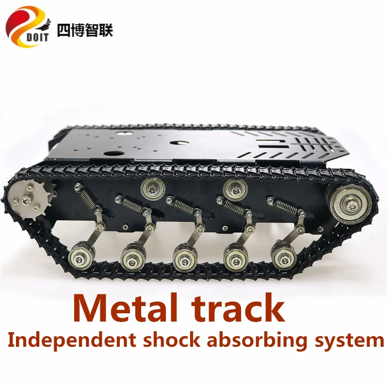 SZDOIT TS900 Large Load Metal Tank Chassis Track Shock-absorbing Crawler Smart Robot + High Power Motor Assembled | Игрушки и хобби