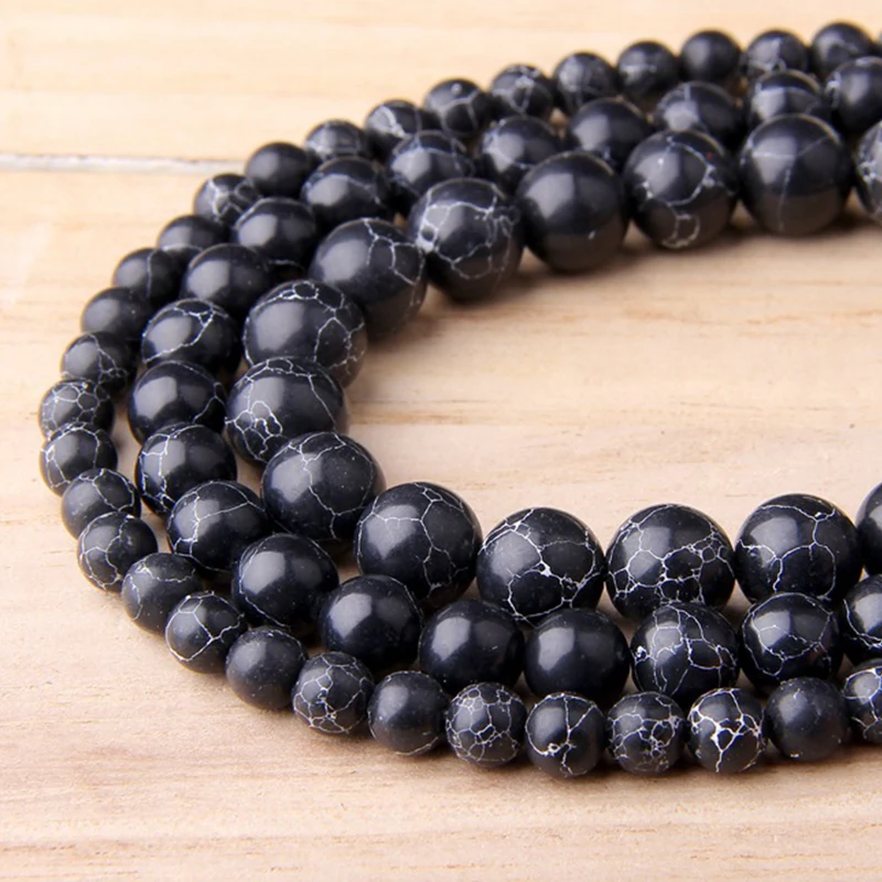 15 5 &quotполированный натуральный черный Бирюзовый Белый венок 6 мм 8 10 объемные