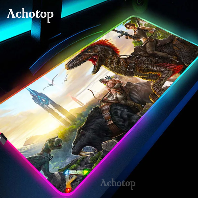 

ARK Survival Evolved RGB Mouse Pad Gaming Mouse Mat PC Gamer Computer Large Mousepad Backlit XXL LED Anime Mause Carpet Desk Mat