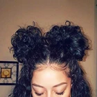 Парик с завязками на кулиске, короткий афро кудрявый хвост, прическа гулька волосы наращивания