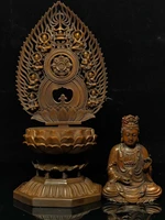 11 chinese boxwood seikos wood carving avalokitesvara statue guanyin sitting on the lotus platform svara wood carving