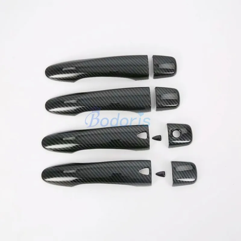 Цветная крышка дверной ручки из углеродного волокна с умным отверстием рамка для