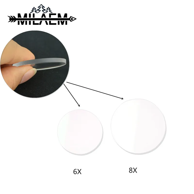 

1pc Archery 6/8X Scope Magnifier Replace Bow Sight Lens Scratch Resistance For Compound bow Hunting And Shooting Accessories