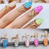 cute adjustable colorful ring nail cover womens rings set with rhinestone for women wedding ring set pink jewellery