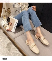 slippers shoes heels metal decorationg women slides new summer woman shoes slippers