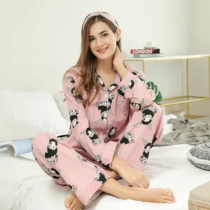 Женский пижамный комплект с кроличьими ушками, комплект одежды для сна из хлопка с мультяшным рисунком, длинные штаны размера плюс, одежда для спальни