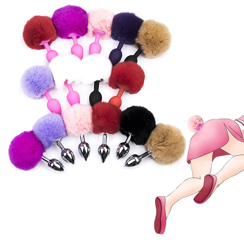 Кролик Девочка хвост секс игрушки для женщин силиконовый массажер простаты