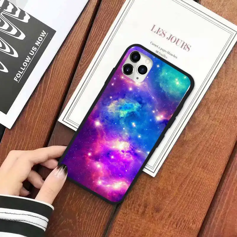 

Starry Sky purple universe space Phone Case for iPhone 11 12 mini pro XS MAX 8 7 6 6S Plus X 5S SE 2020 XR
