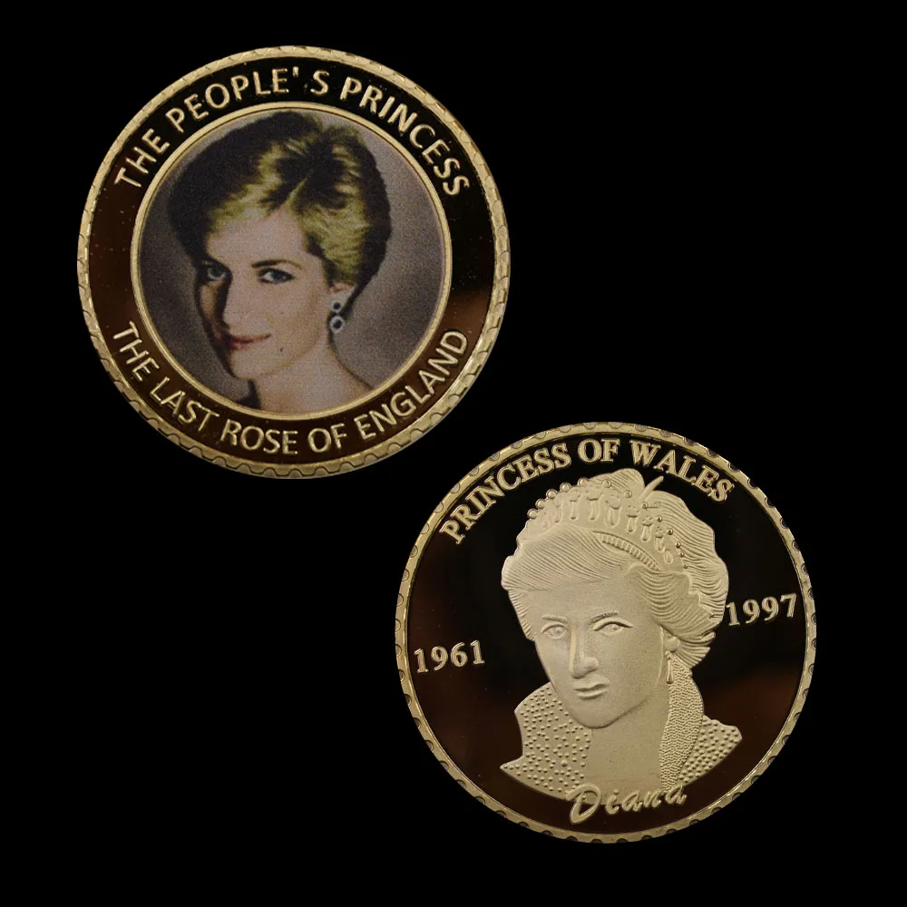 Мировая знаменитость позолоченная Принцесса Диана 8 шт./компл. вызов монета Вызов