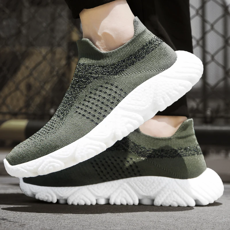 

Sneaker Mans Footwear Sneakers for Men Shoes Casual Knitting Fashion Flats Students Sneakers Zapatillas MB185