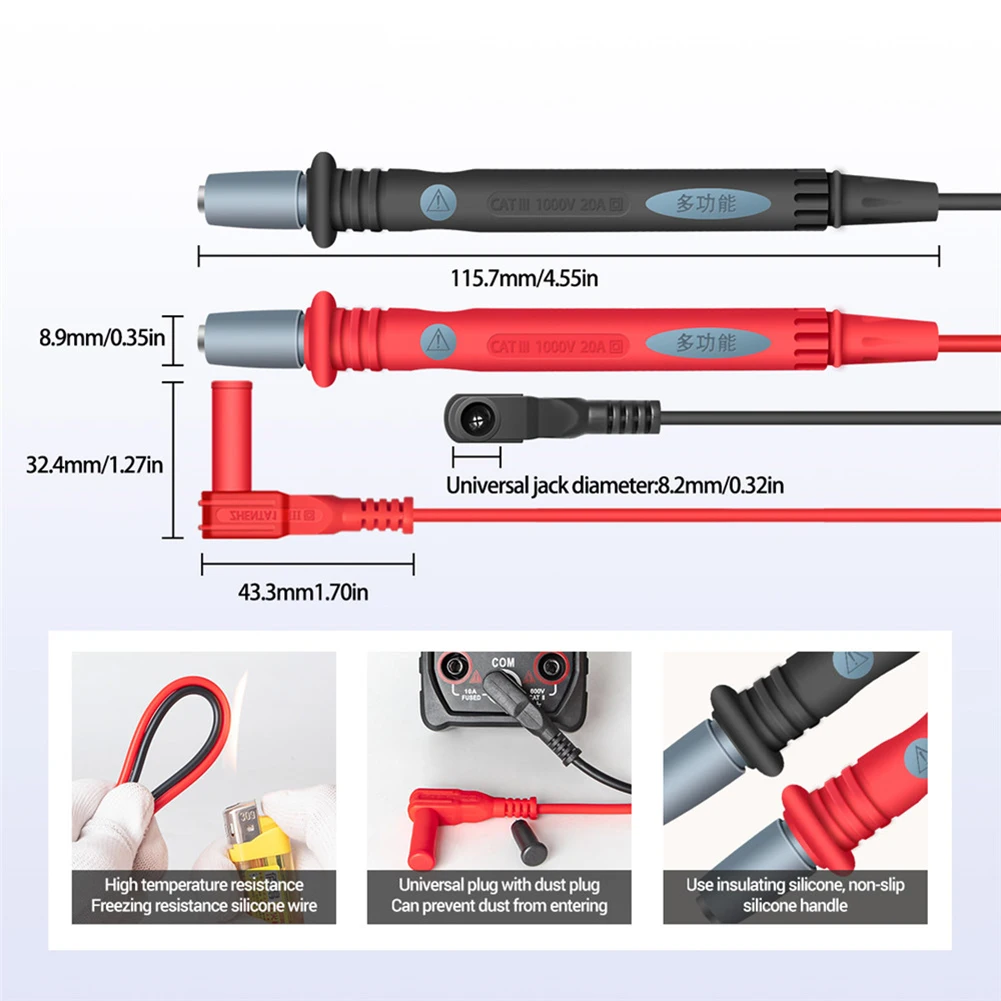 Цифровой мультиметр 22 в 1 зонд игольчатый электрические портативные тестовые