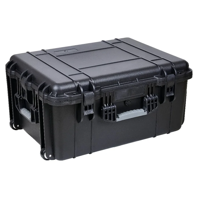 wheeled plastic display case without foam,empty flight case with wheels