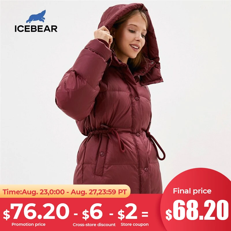 icebear 2021 женские куртки легкие пуховики повседневные и модные короткие пальто