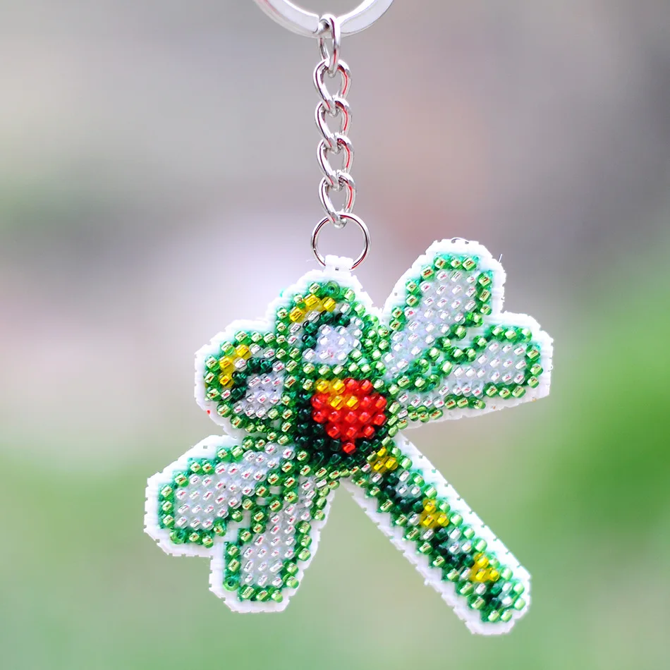 

Y089 Cross-stitch Cross Stitch Kits Embroidery Set Package for Needlework Key Phone Chain Chinese Style Car Pendant Bead Stitch