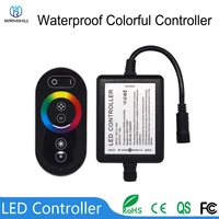 dc12 24v 18a 6 key waterproof colorful pwm controller wireless rf touch remote control dimmer outdoor full color rgb light strip