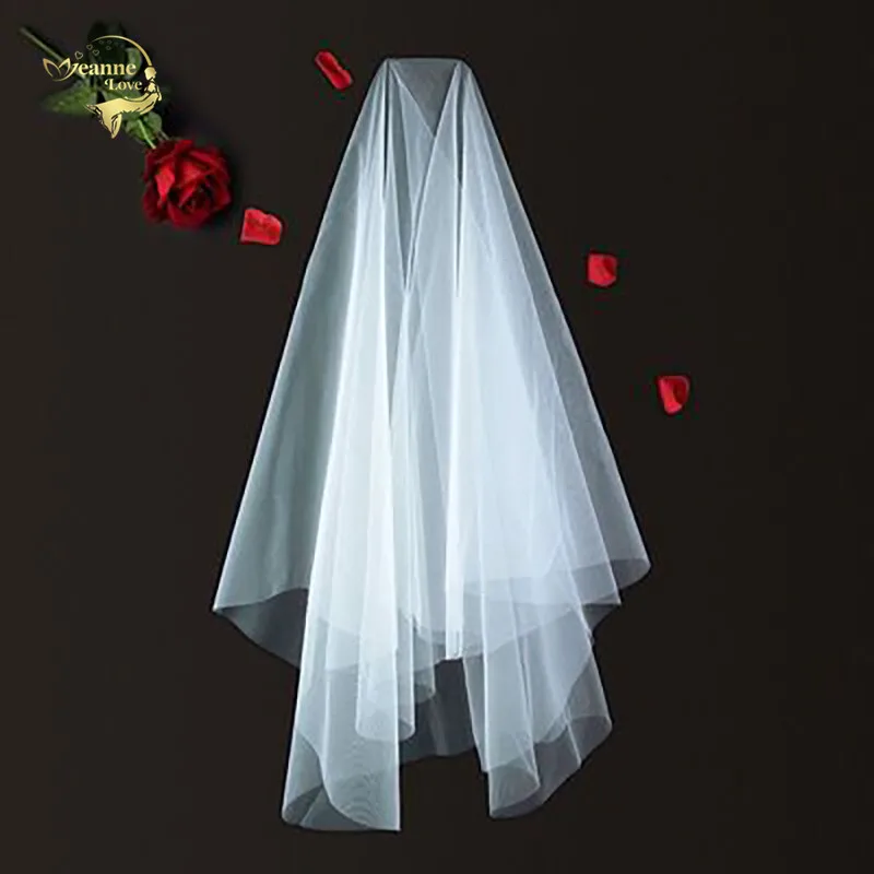 Простое дешевое свадебное вуалевая белая женская 150 см невесты свадебная фата