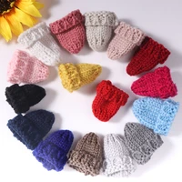 6pcs cute knitting mini hats diy craft supplier headwear brooch toys decor materials jewelry accessory small caps christmas gift