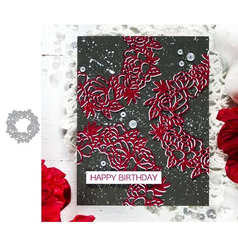 

JC Wreath Flowers Leaves Metal Cutting Dies for Scrapbooking Craft Mold Cut Die Stencil Handmade Tool Paper Card Make Template