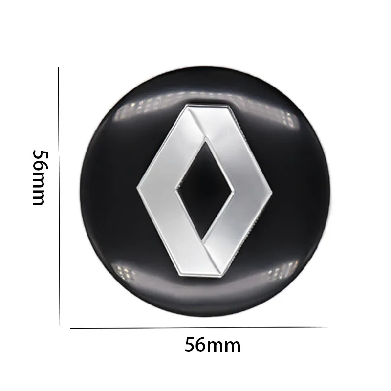 

Auto Parts 4pcs 56mm Wheel Center Sticker Cover Wheel Hub Logo Sticker Cover Renault-LOGO Car Modification Sticker