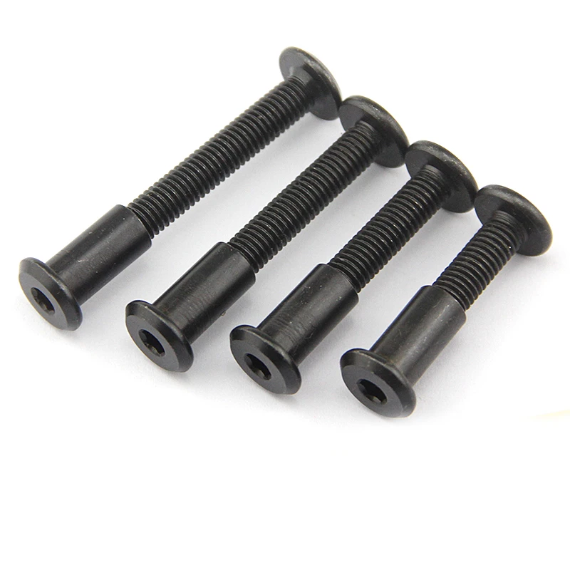 black color M6x12 - 80mm Furniture locking Bolt nut plate fastener screw particle board longer panel | Обустройство дома