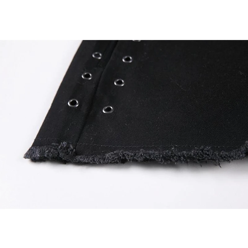 

2021 New Skirt Female Gothic Punk Womens Skirt Black Side Drawstring Lace Up High Waist A-Line Skirt Loose Casual Streetwear